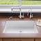 Alfi Brand White 32 inch x 19 inch Single Bowl Fireclay Undermount / Drop In Fireclay Kitchen Sink ABF3219SUD-W - alternate 1